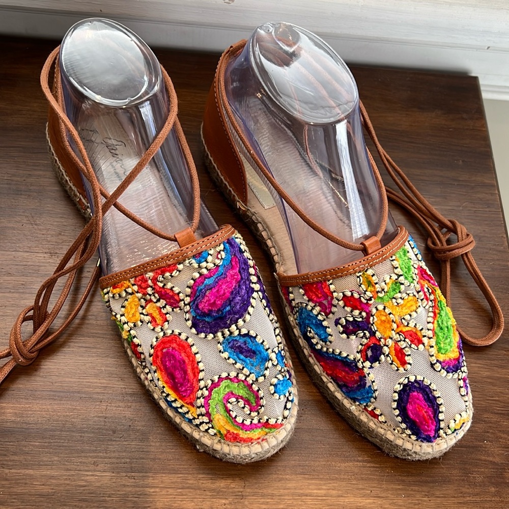 New Gaimo Embroidered Espadrilles EU size 40 US size 9